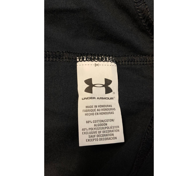 Under Armour Loose Heat Gear Black with Red Logo T-Shirt Size XL - Picture 6 of 6